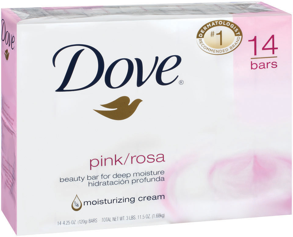 EWG Skin Deep® Dove Pink/Rosa 4.25 Oz Soap 14 Ct Packet (2019