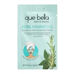 Que Bella Bath & Body Pore Minimizing T- Zone or Full Facial Mud Mask (2020 formulation)
