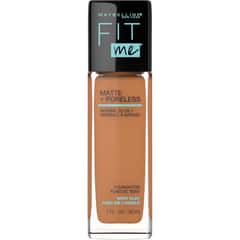 Maybelline Fit Me Matte + Poreless Liquid Foundation Makeup, 334 Warm Sun