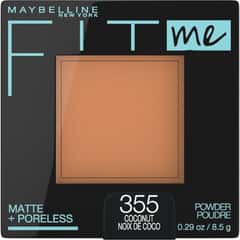 Maybelline New York Fit Me! Pressed Powder, Matte+poreless 355 Coconut (2018 formulation)