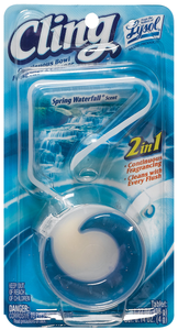 LYSOL CLING Clip-On Toilet Bowl Deodorizer and Cleaner, Spring Waterfall