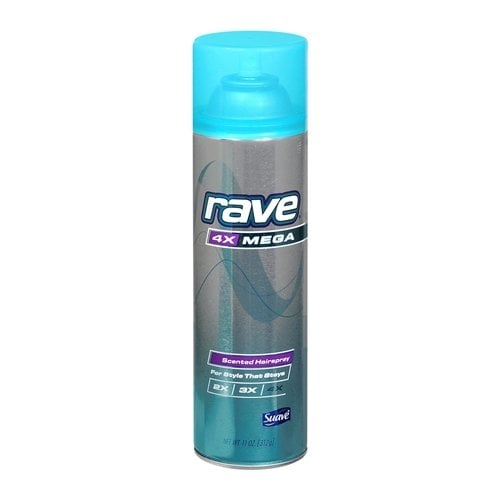 Rave 4X Mega Hold Scented Hair Spray, All-Weather Protection with Vitamin-Enhanced Formula