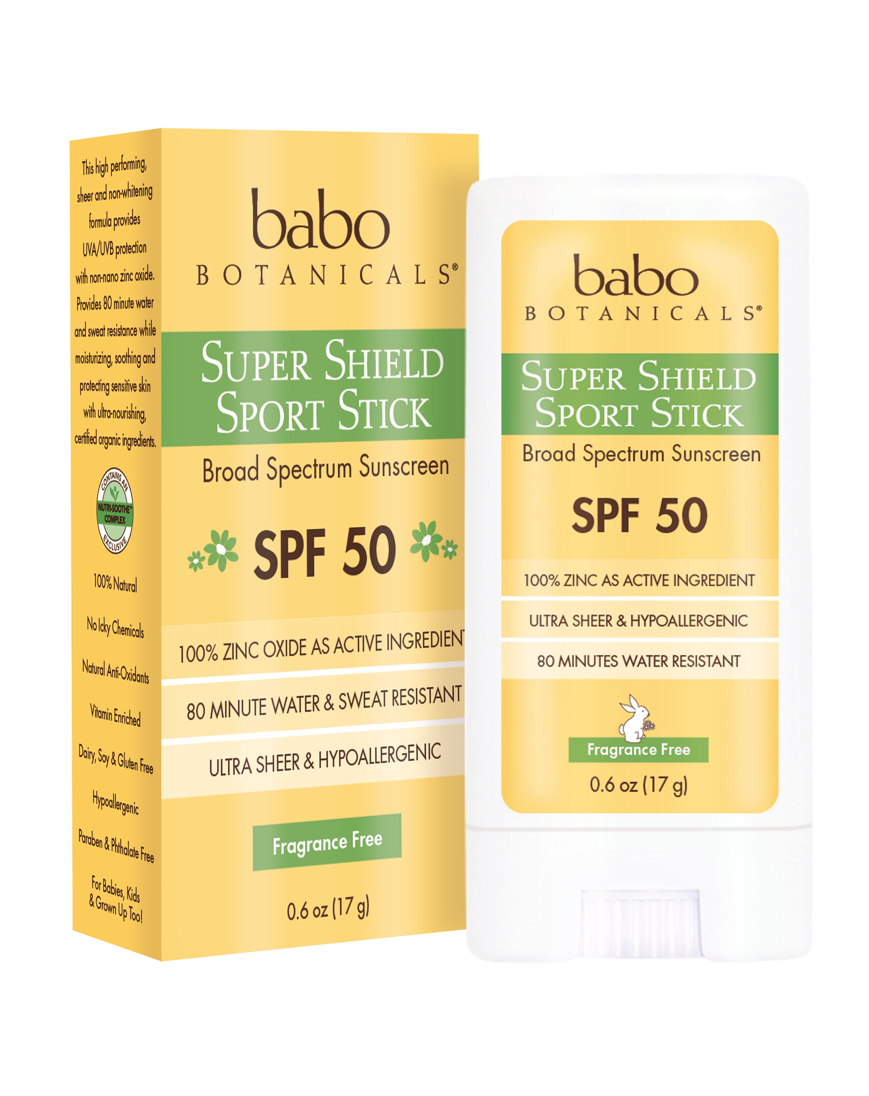 EWG rating for Babo Botanicals Super Shield Sport Sunscreen Stick, SPF 50