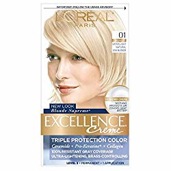 L'Oreal Paris Excellence Creme Triple Protection Color 01 High-Lift Extra Light Natural Ash Blonde (2020 formulation)