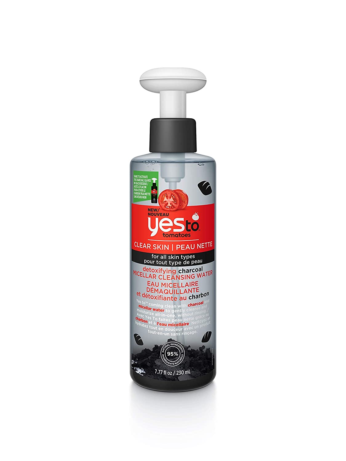 Yesto Tomatoes Detoxifying Charcoal Micellar Cleansing Water