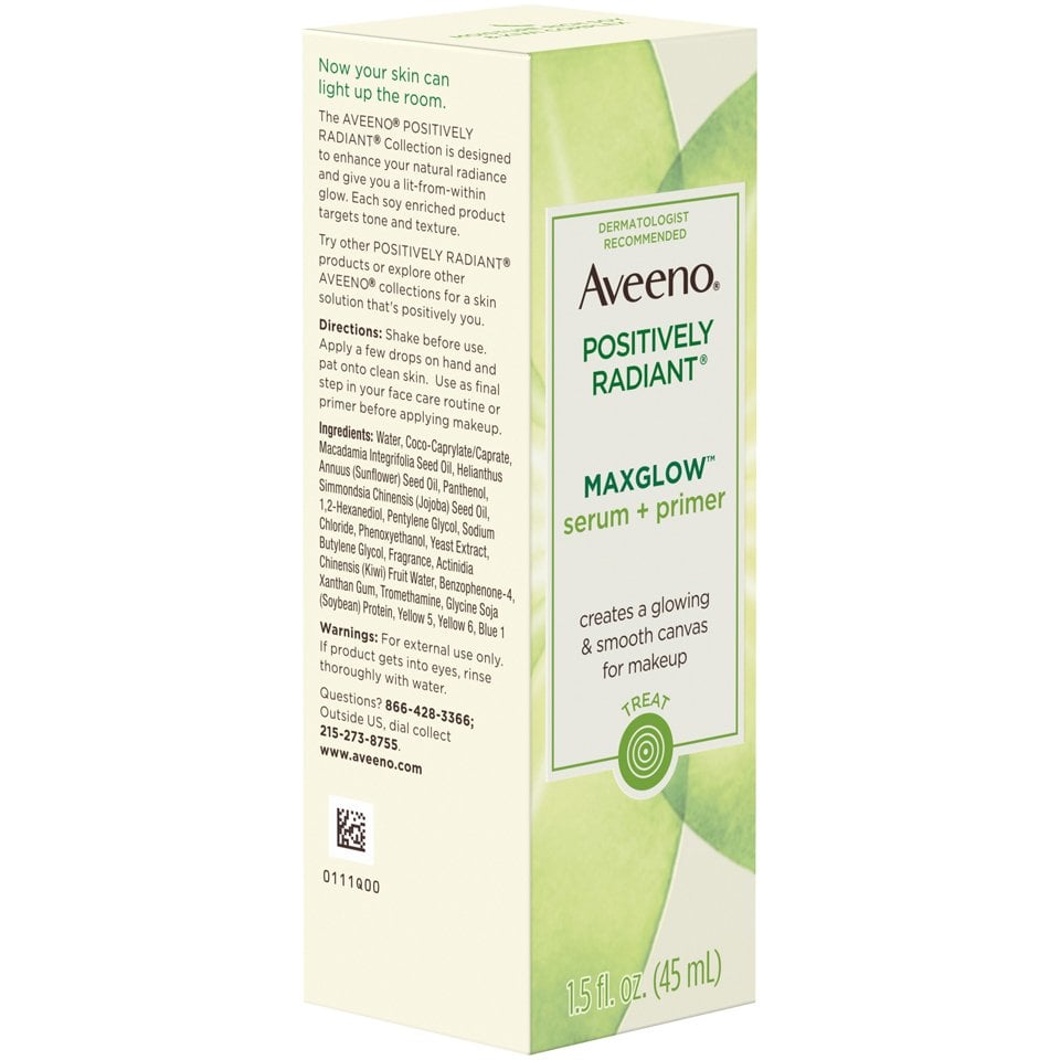 Aveeno Positively Radiant Maxglow Treat Serum + Primer (2019 formulation)