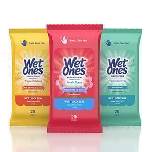 Wet Ones Antibacterial Hand Wipes, Fresh