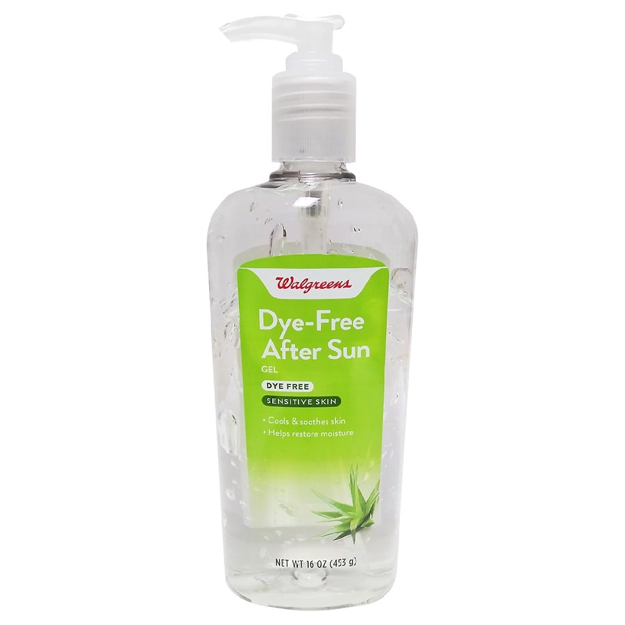 Walgreens Dye-Free After Sun Gel Pump Bottle, Sensitive Skin (2019 formulation)