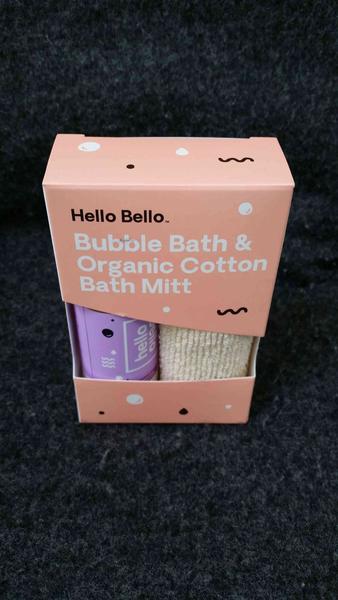 Hello Bello Bubble Bath & Organic Cotton Bath Mitt