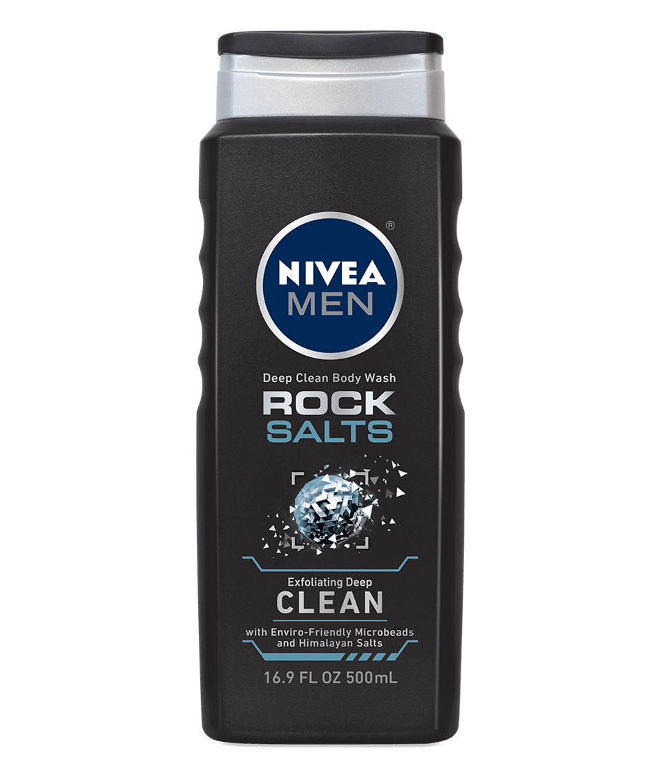 Nivea Men Deep Clean Body Wash, Rock Salts