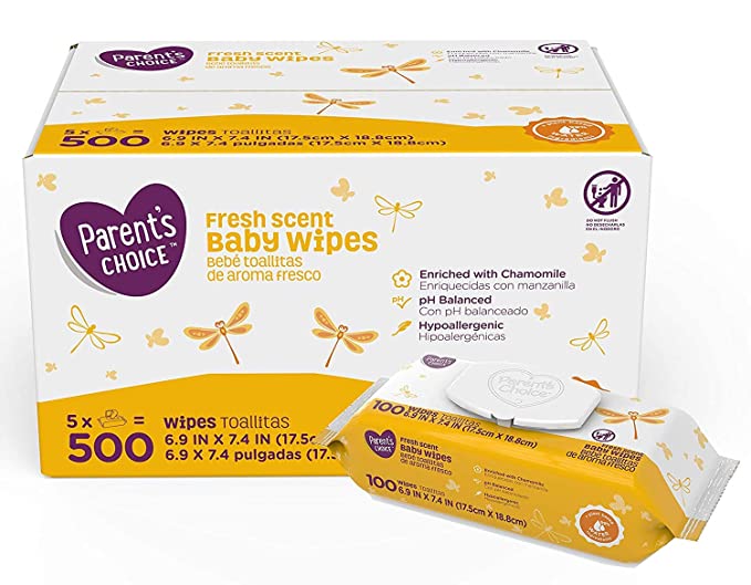 EWG Skin Deep®  Parent's Choice Fragrance Free Baby Wipes (2019  formulation) Rating