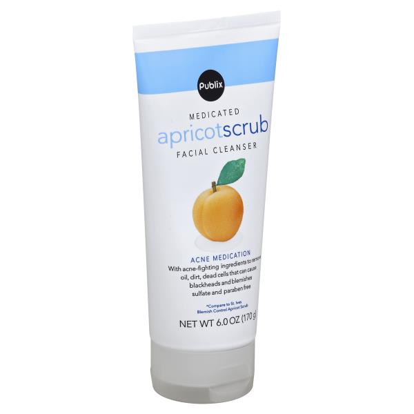 Publix, Medicated Apricotscrub, Facial Cleanser