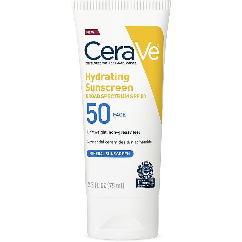 CeraVe Hydrating Face Sunscreen Lotion, SPF 50