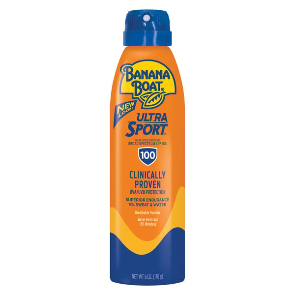 Banana Boat Ultra Sport Clear Sunscreen Spray, SPF 100