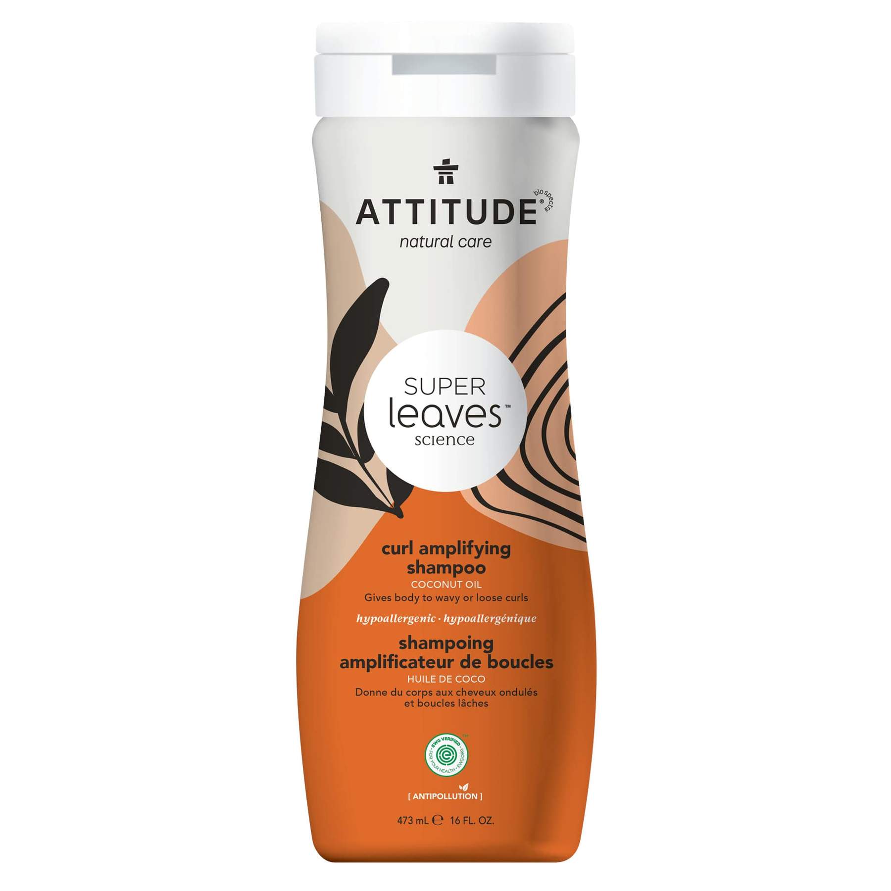 ATTITUDE Super Leaves Curl Amplifying Shampoo, Coconut Oil