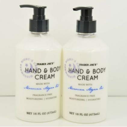 Trader Joe's Hand & Body Cream With Moroccan Argan Oil, Fragrance Free