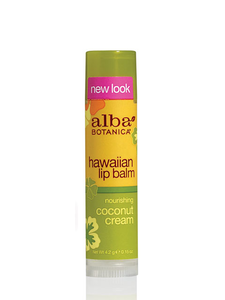 Alba Botanica Hawaiian Lip Balm - Nourishing Coconut Cream (2020 formulation)