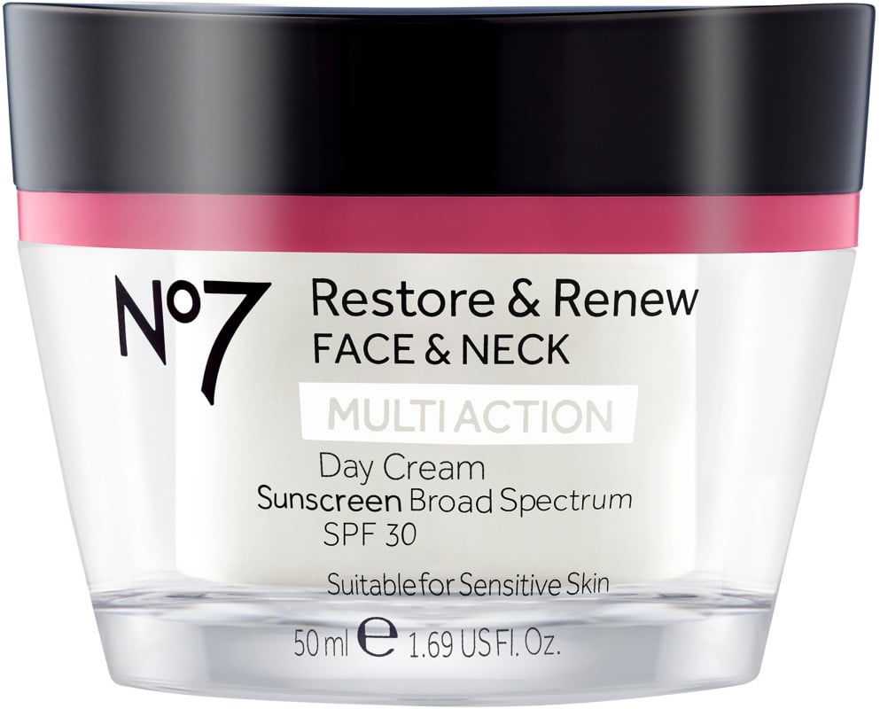 No7 Face & Neck Multi Action Sunscreen Day Cream, SPF 30