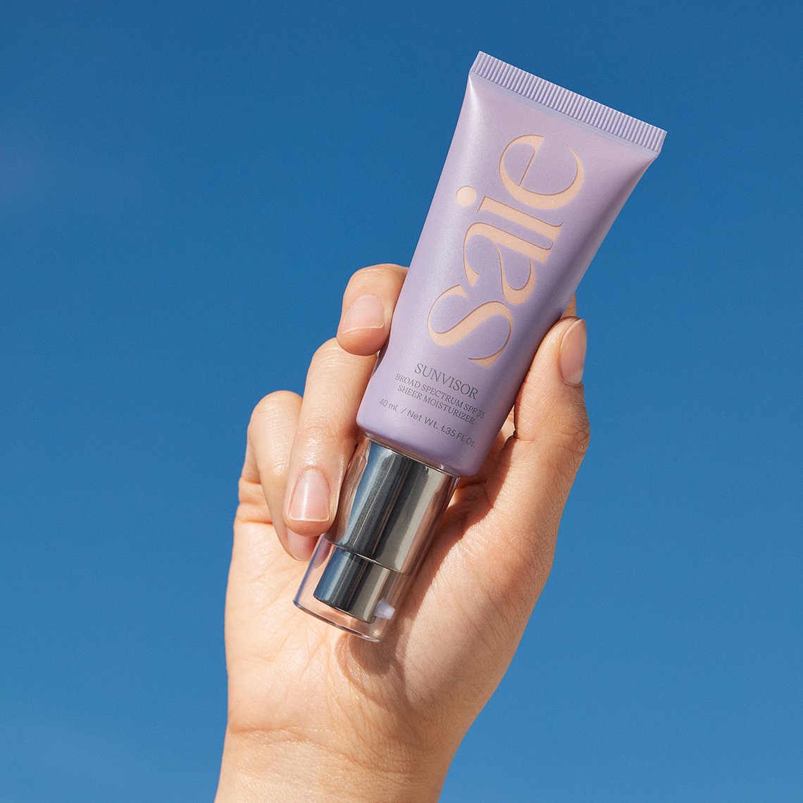 EWG rating for Saie Sheer Moisturizer, Sunvisor, SPF 35; EWG's Guide