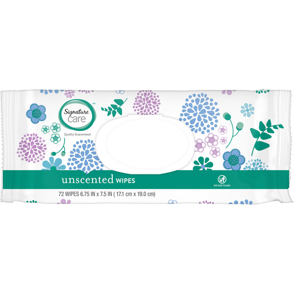 Signature Care Unscented Wipes