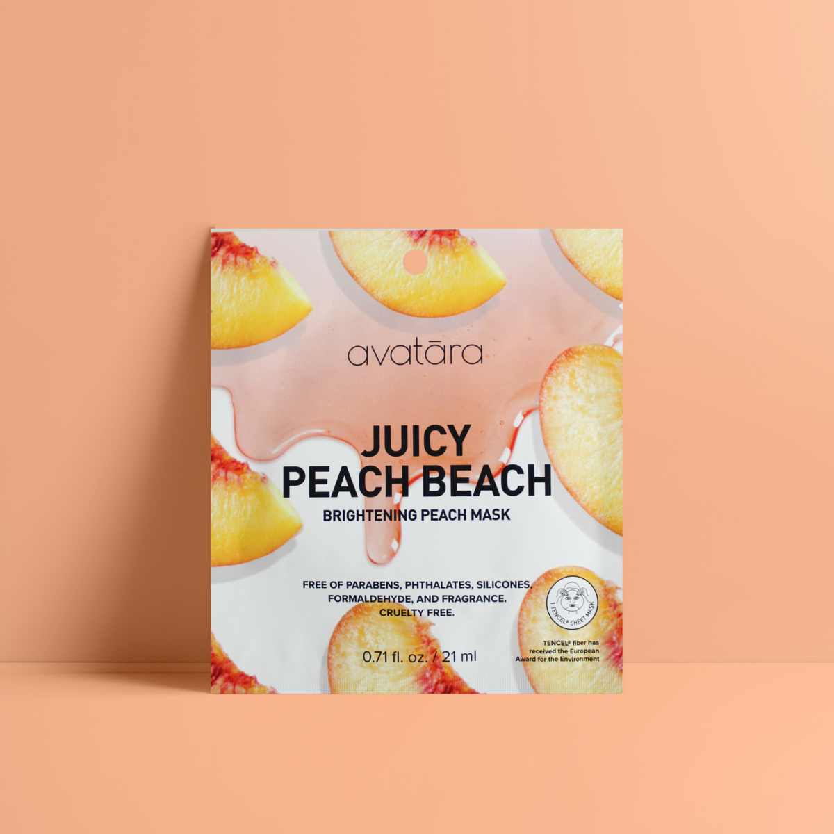 Avatara Brightening Peach Mask, Juicy Peach Beach