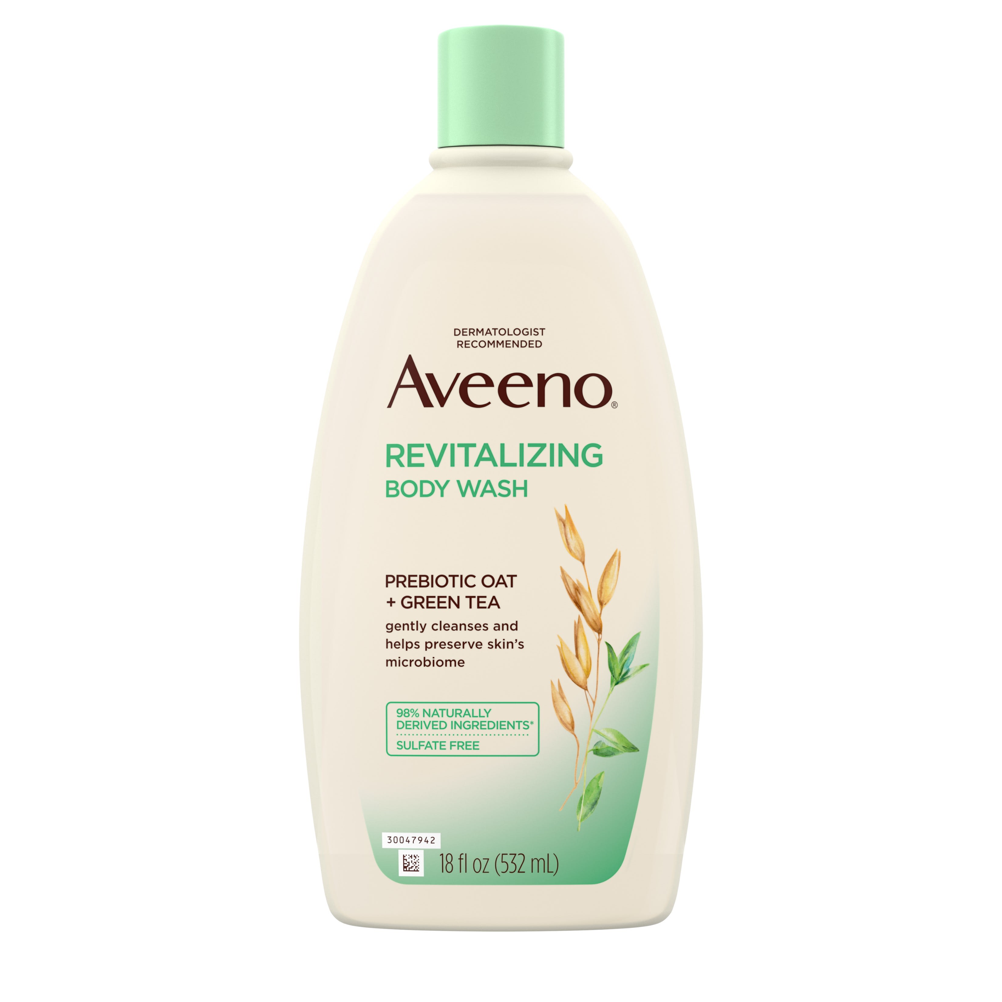 Aveeno Revitalizing Body Wash, Prebiotic Oat + Green Tea