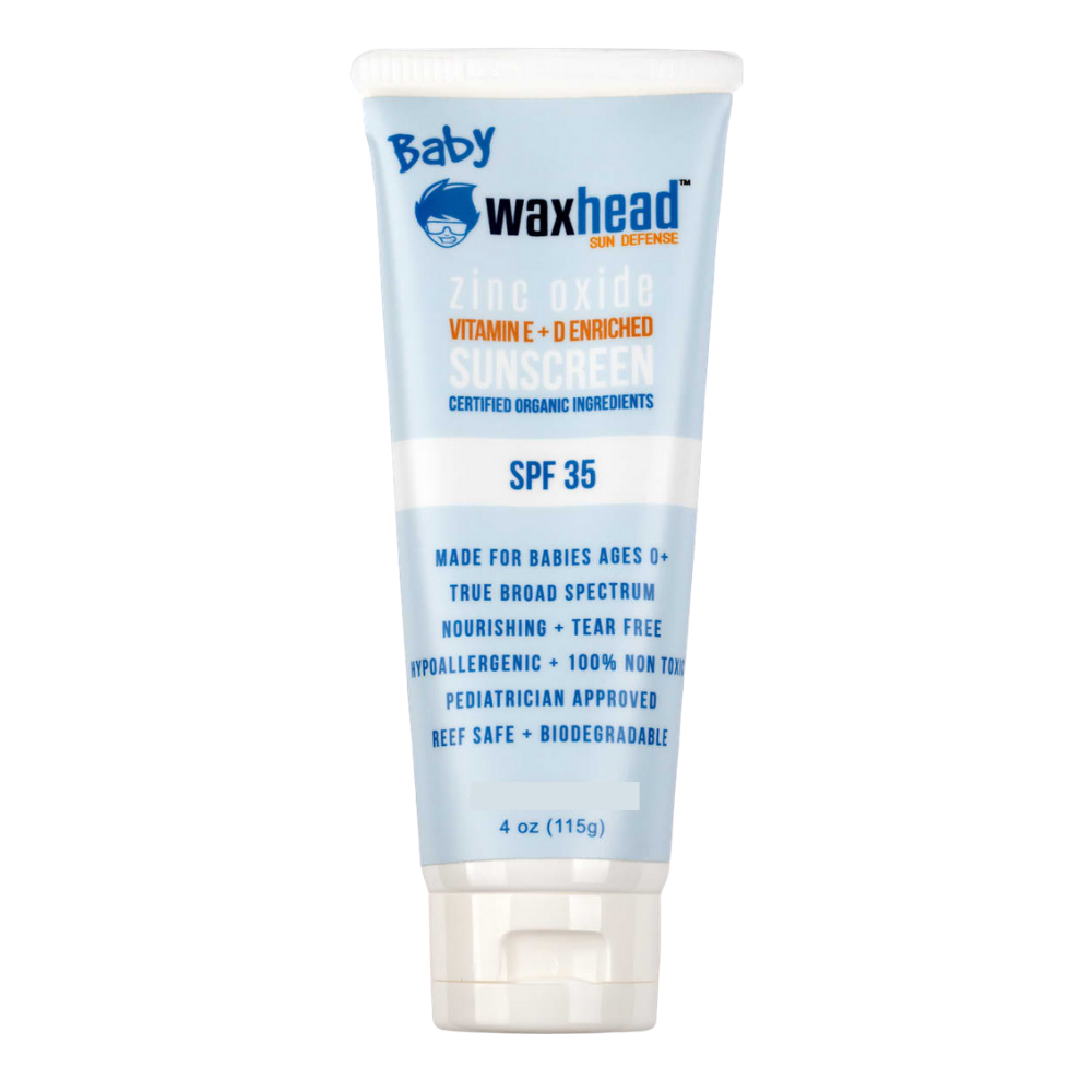 Waxhead Sun Defense Baby Zinc Oxide Vitamin E + D Enriched Sunscreen Lotion, SPF 35