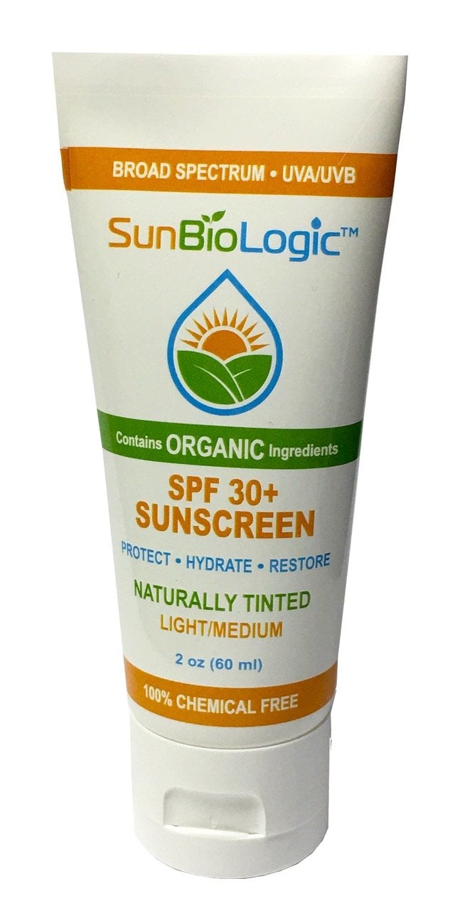 EWG rating for SunBioLogic Naturally Tinted Sunscreen Lotion, Light/Medium, SPF 30+; EWG's