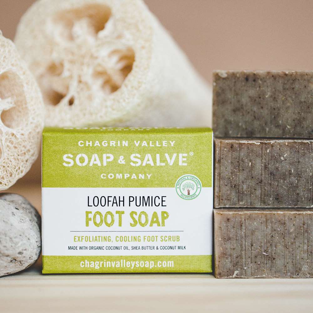 Chagrin Valley Soap & Salve Company Soap, Loofah Pumice Foot Scrub 