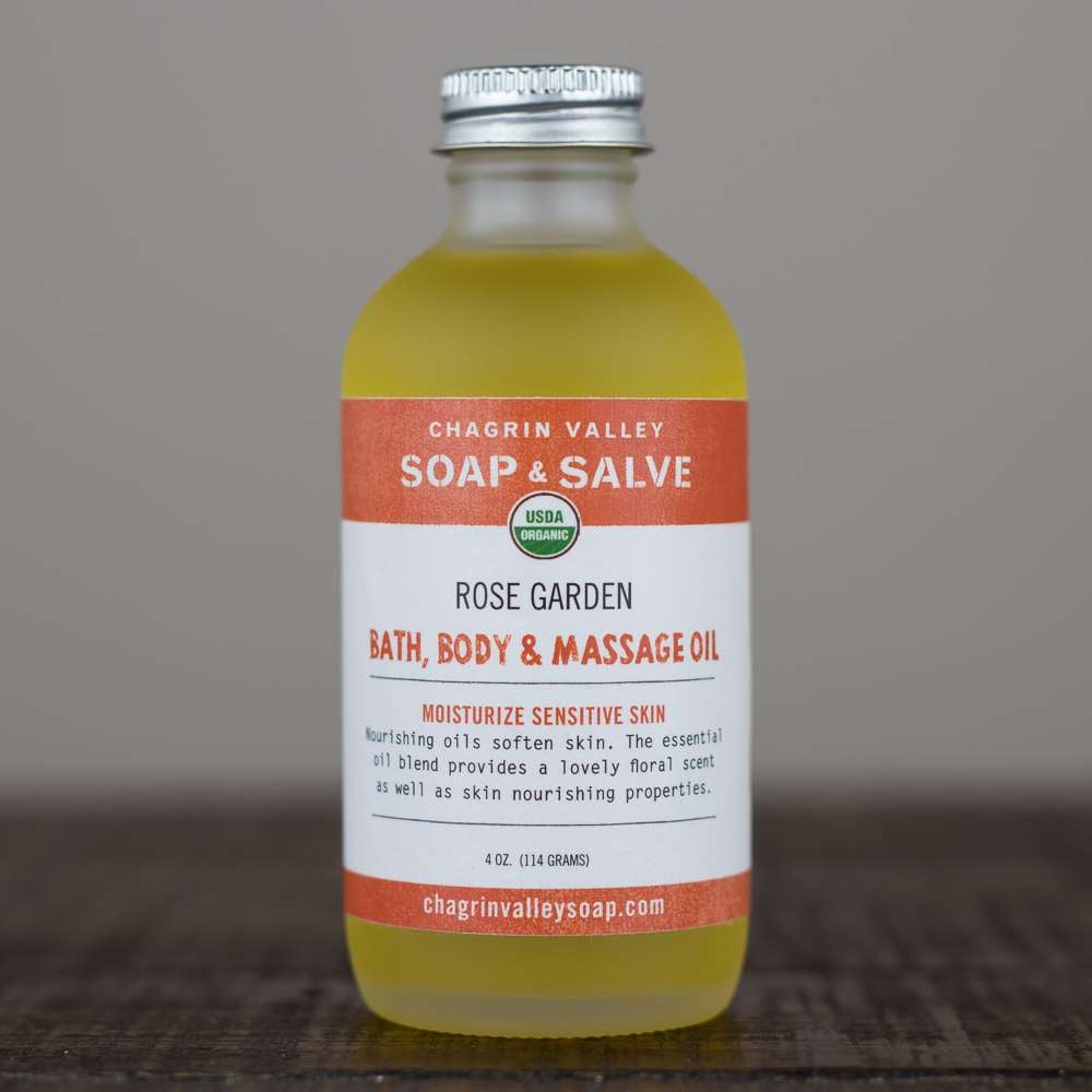 Chagrin Valley Soap & Salve Company Bath & Body Oil, Rose Garden
