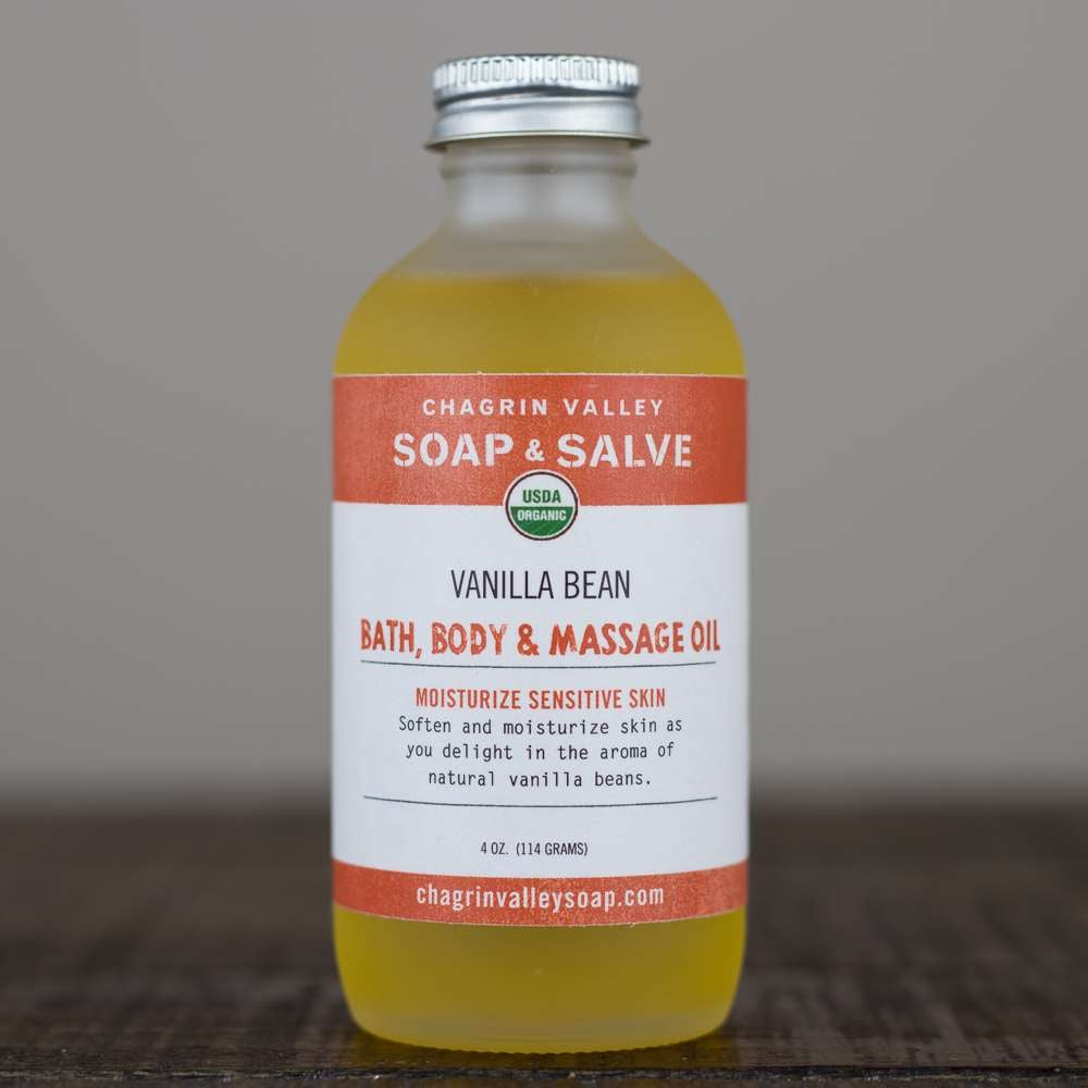 Chagrin Valley Soap & Salve Company Bath & Body Oil, Vanilla Bean 