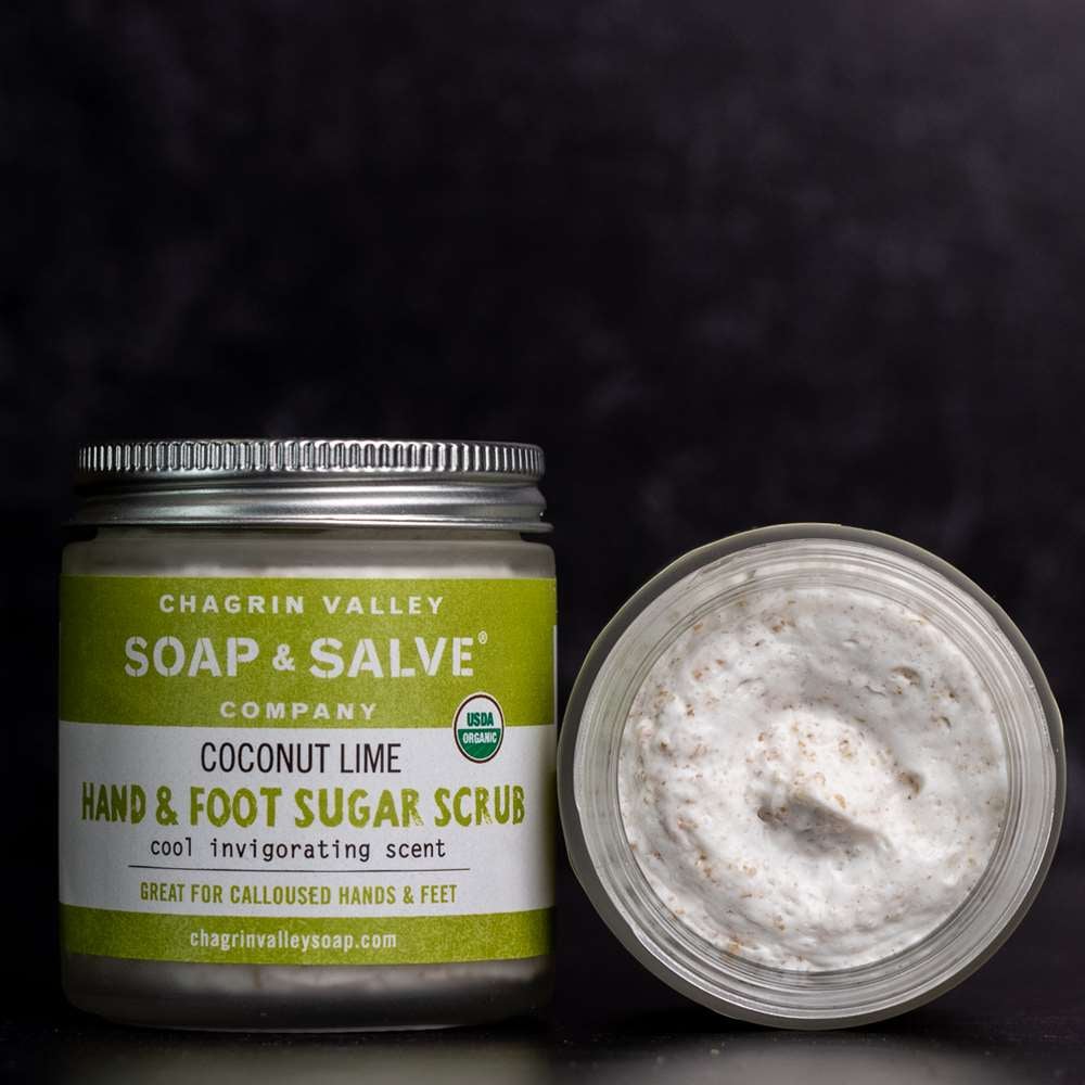 Chagrin Valley Soap & Salve Company Hand & Foot Scrub, Coconut Lime 