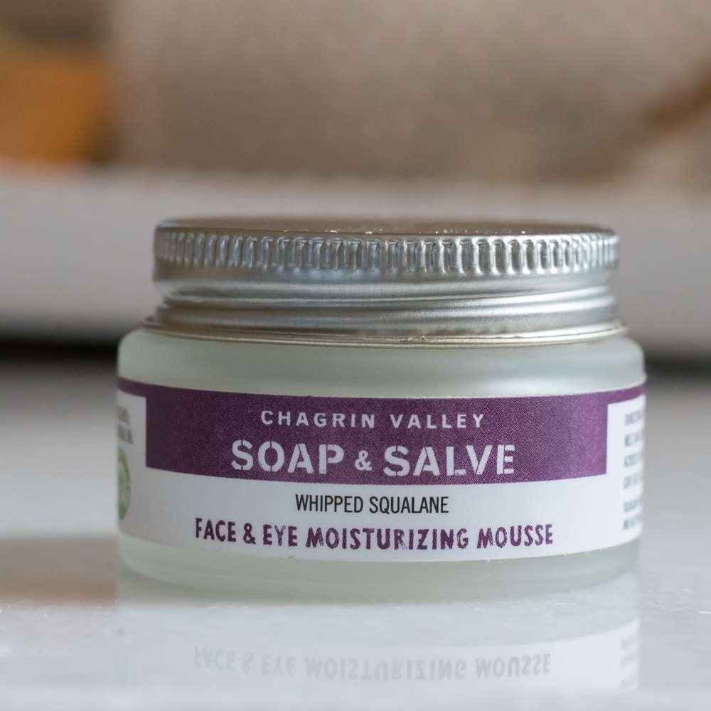 Chagrin Valley Soap & Salve Company Face & Eye Moisturizing Mousse, Whipped Squalane 