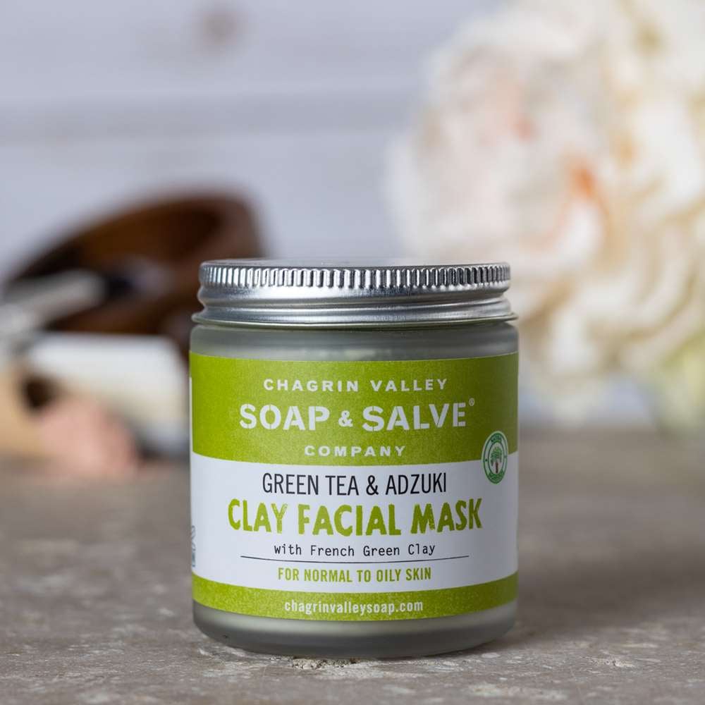 Chagrin Valley Soap & Salve Company Clay Face Mask, Green Tea & Adzuki 