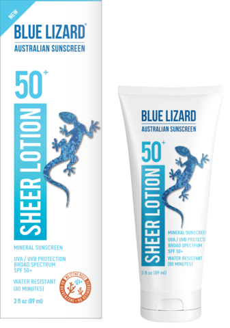 Blue Lizard Mineral Sunscreen Sheer Lotion, 50+