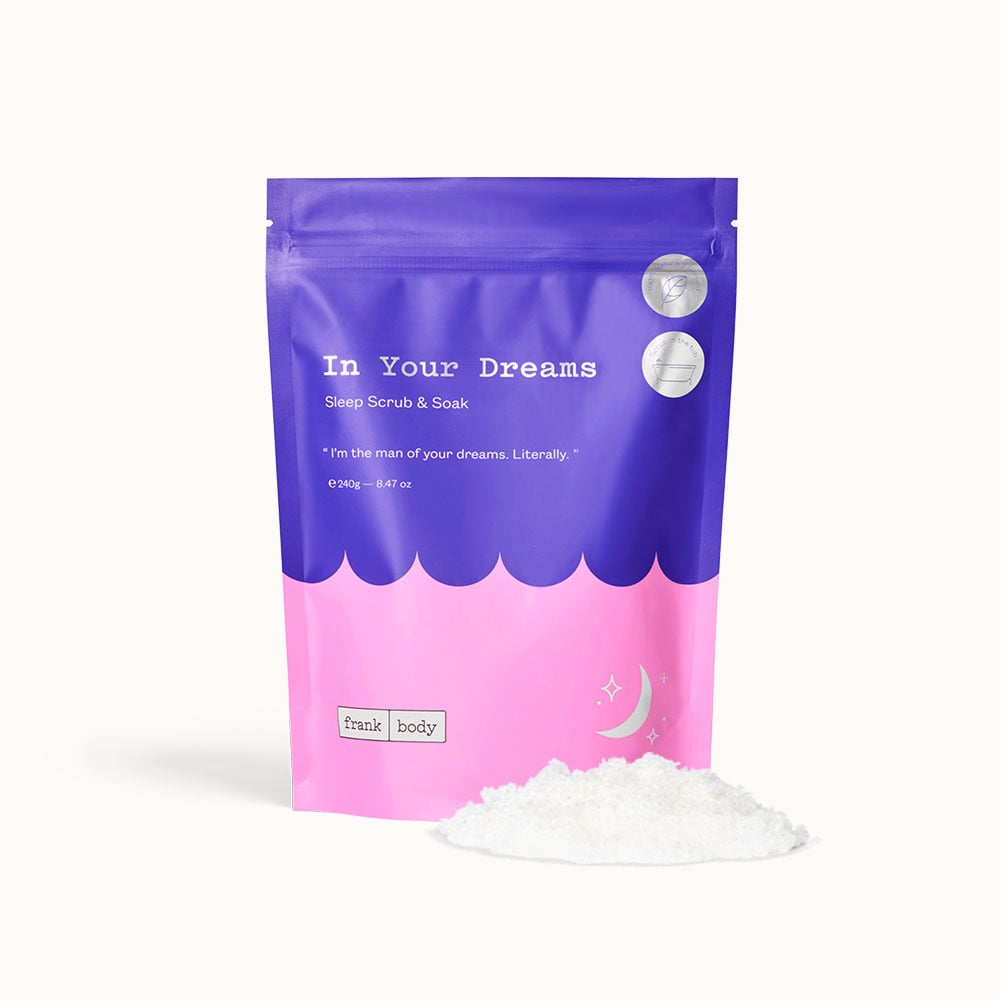 Frank Body, Sleep Scrub & Soak.