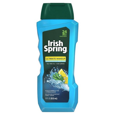 Irish Spring, Ultimate Wakeup Moisturizing Face + Body Wash, Tea Tree + Iced Lemon