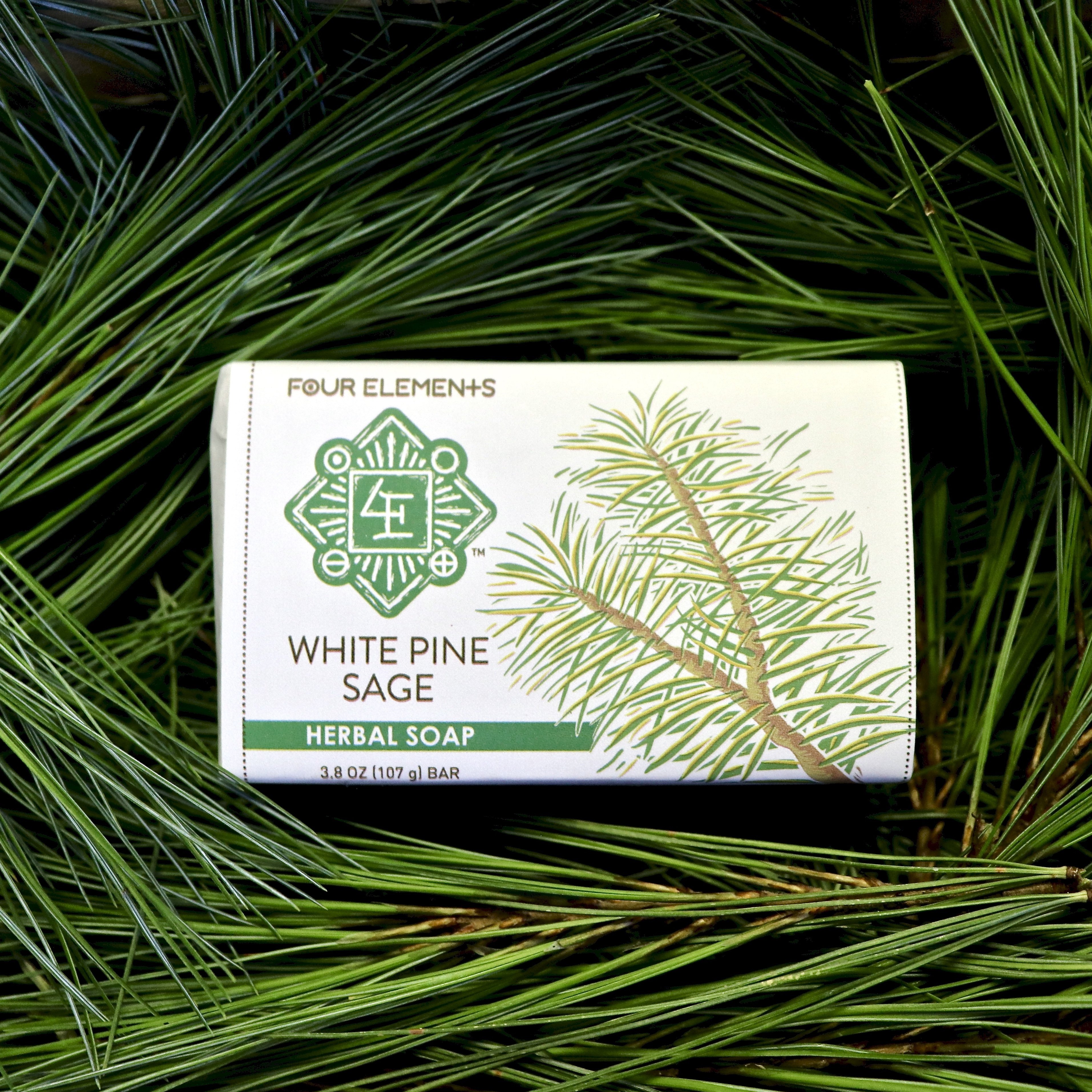 Four Elements Herbals White Pine Sage Soap