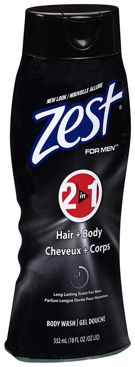 Zest, 2 in 1 Hair & Body Wash, Intensely Fresh