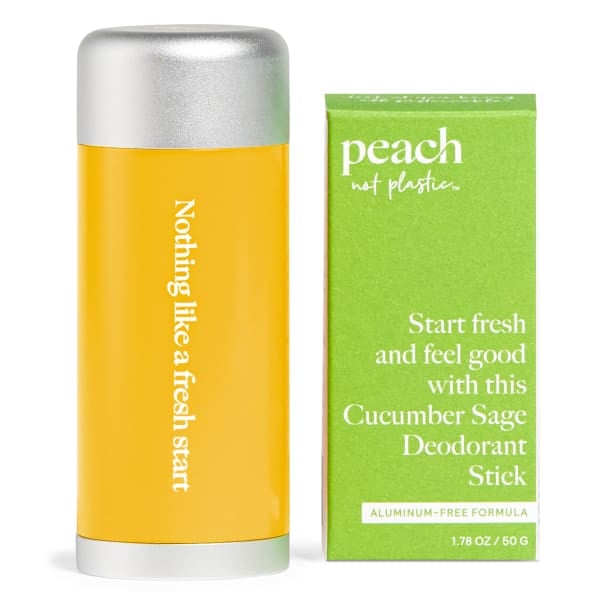 Peach Refillable Deodorant, Cucumber Sage