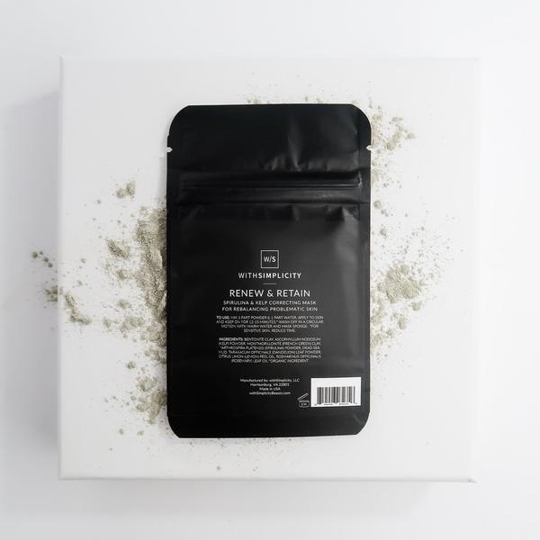 withSimplicity Renew & Retain Spirulina & Kelp Correcting Mask