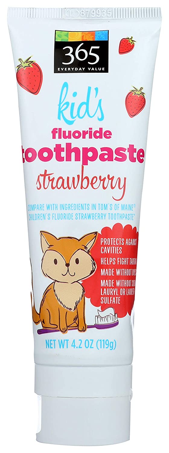 365 Whole Foods Market Kid's Fluoride Toothpaste, Strawberry