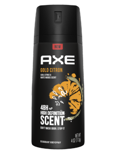 Axe, 48H High Definition Scent, Deodorant Body Spray, Gold Citron
