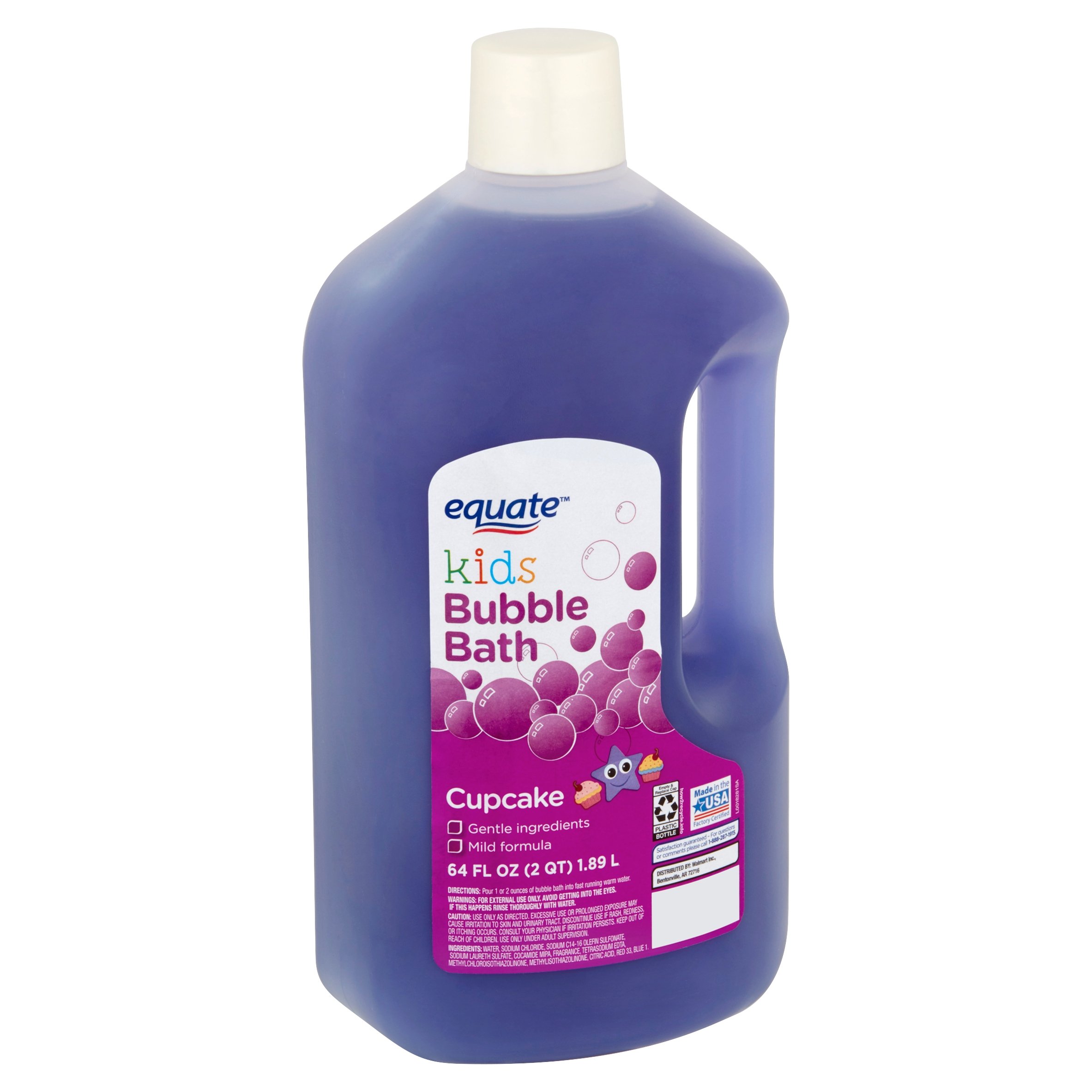Equate Kids Bubble Bath, Cupcake