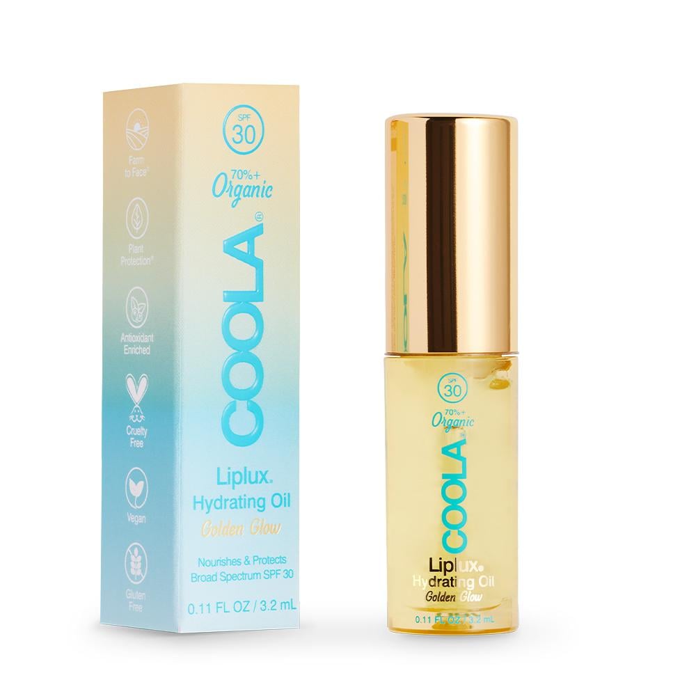 Coola Liplux Sunscreen Lip Oil, Golden Glow, SPF 30