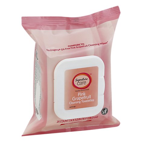 Signature Care Cleansing Towelettes, Pink Grapefruit