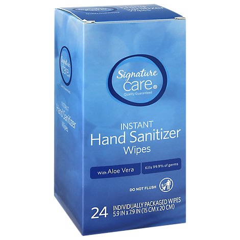 Signature Care Instant Hand Sanitizer Wipes
