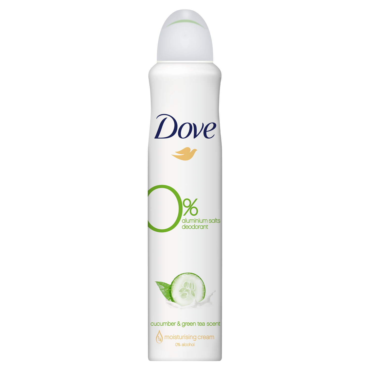 Dove 0% Aluminum Deodorant Spray, Cucumber & Green Tea