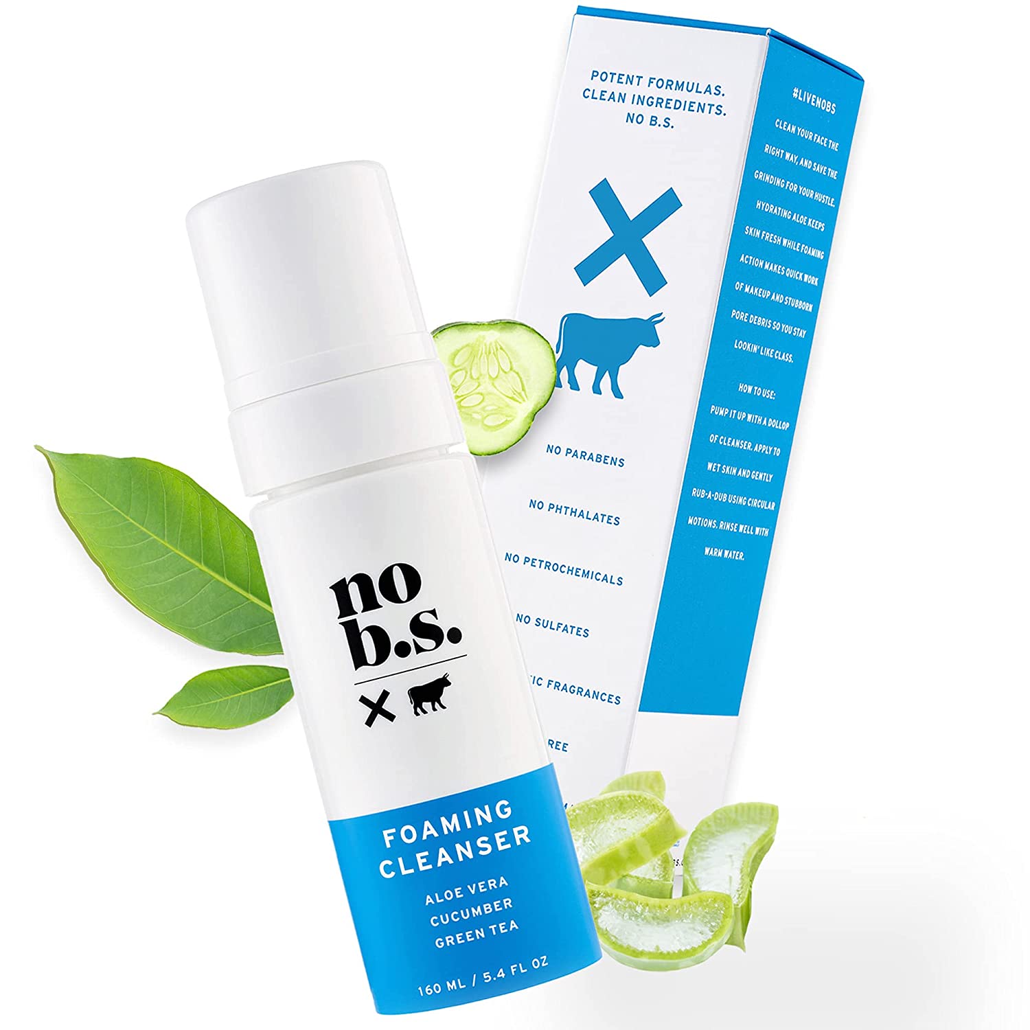 No b.s. Foaming Cleanser, Aloe Vera Cucumber Green Tea