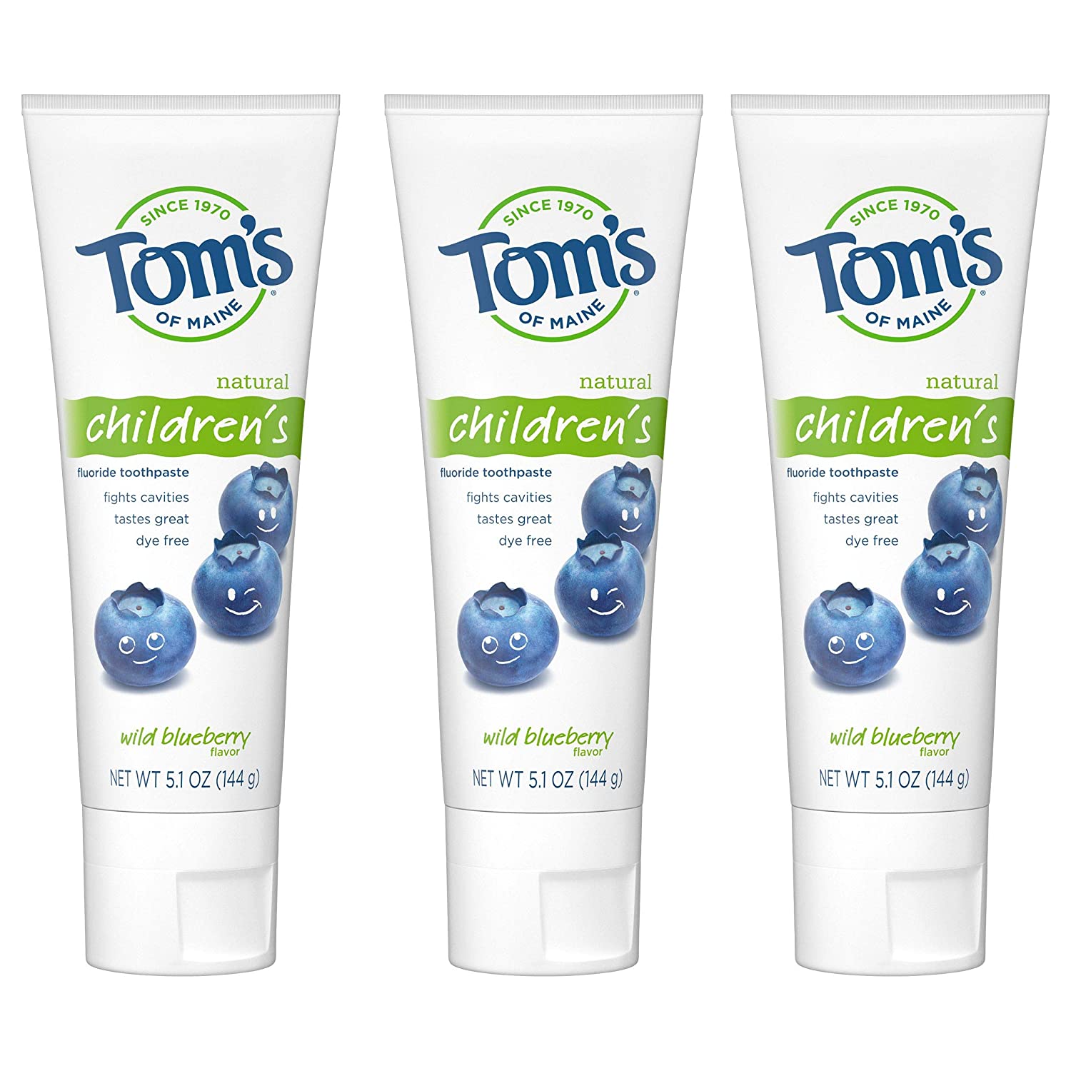 Tom's of Maine, Natural Children's Fluoride Toothpaste, Wild Blueberry